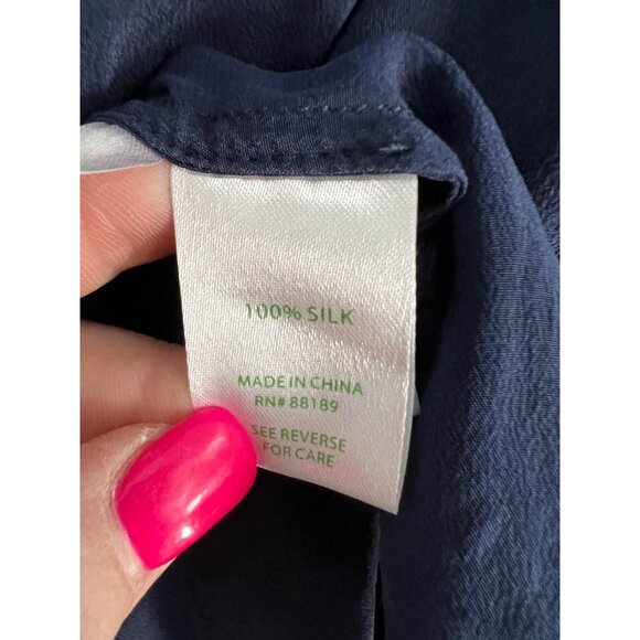 Lilly Pulitzer Gray 100% Silk Tank Top Size XXS - Picture 4 of 4